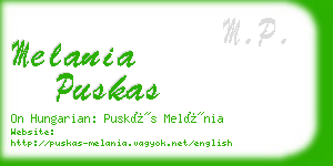 melania puskas business card